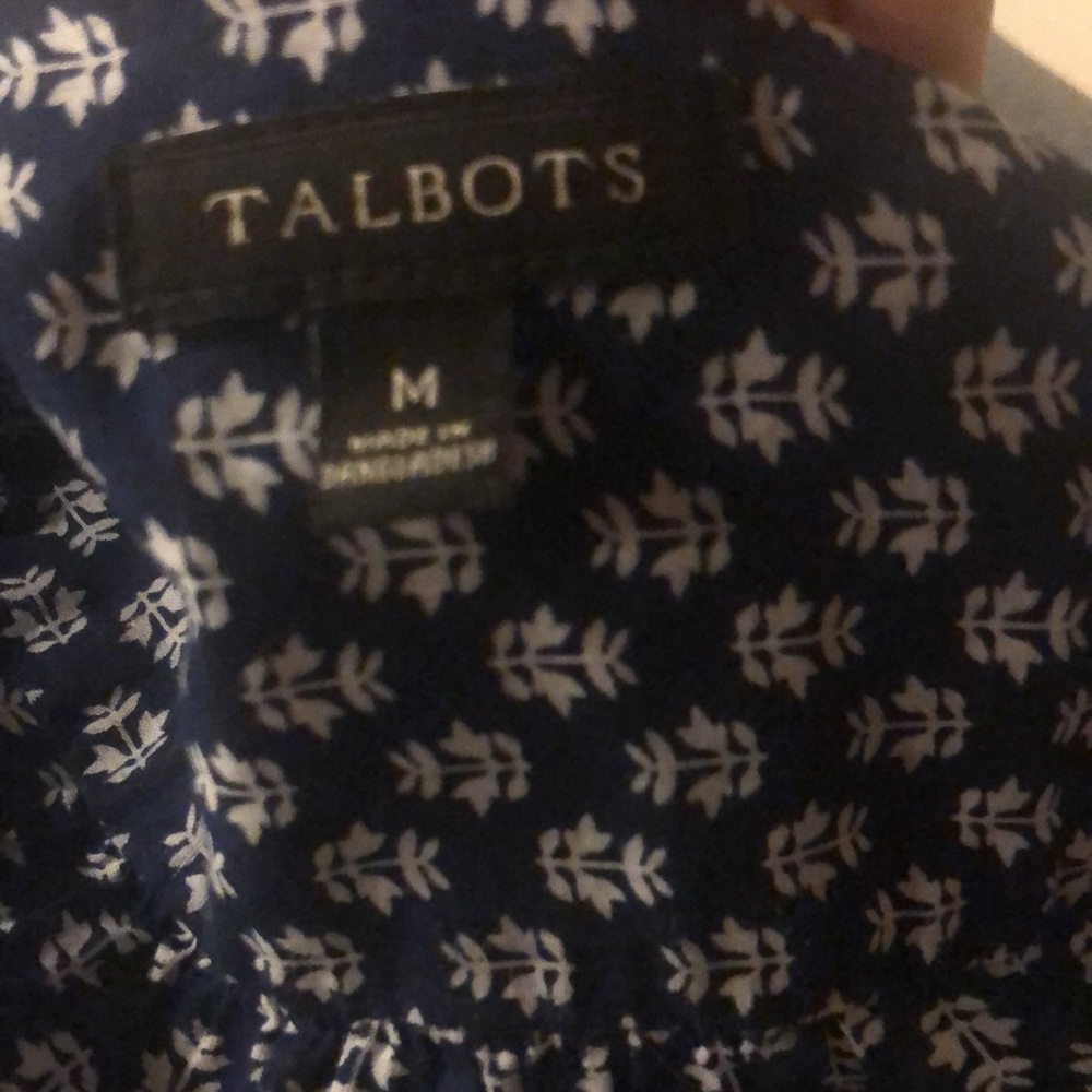 Talbots Size Medium Button Down Long Sleeve Top - image 4